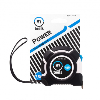 My Tools 127-7,5-25 Рулетка вимірювальна Power, 7,5м х25мм
