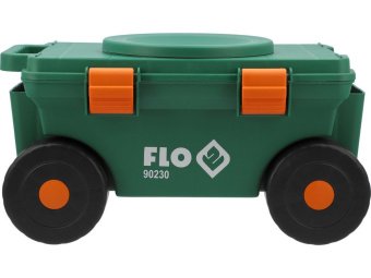 Сидіння обертове присадибне з коміркою FLO на 4 колесах Ø= 15 см 51х 31х 29 см, для навантаж.- 80 кг