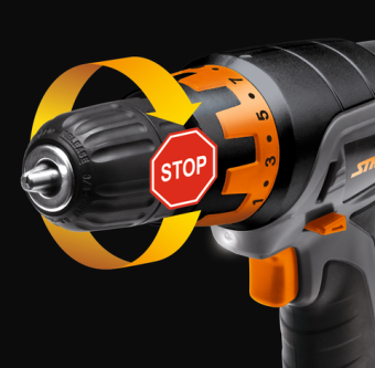 Шуруповерт-дриль STHOR від акумулятора Li-Ion 14,4 В, 1,3 АхГод, КМ- 17 Nm, патрон Ø= 0,8-10 мм [5]