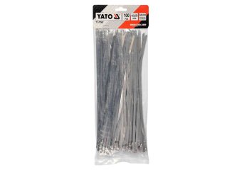 YATO Хомут затискний YATO : смужка- 4.6 х 250 мм з нержавіючої сталі, пак. 100 шт  | YT-70562