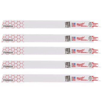 MILWAUKEE Полотно для шабельних пил TORCH, 300х1,4мм, (5шт), (метал)