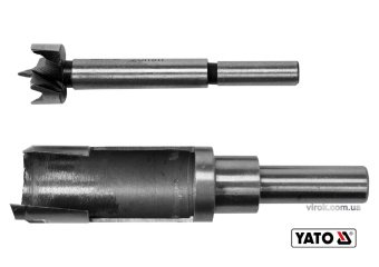 YATO Свердла по дереву: коронка і фреза YATO : Ø=20 мм, l=110/90 мм- коронка/фреза, 2 шт  | YT-33831
