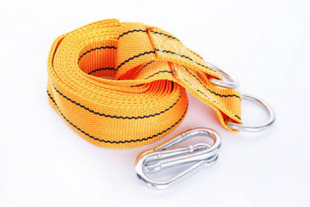 Трос буксировочный 4.5м*50мм 3т (карабин) (в блистере) СИЛА