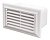 Решітка вентиляційна торцева 93х232 мм, розємна, нахилені жалюзі, фланець 60х204 мм Air | 61-277-1