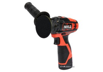 YATO Полірувальна машина акумуляторна YATO: Li-Ion 12В, 2 Агод, 2 режими, диск Ø= 80 мм, шпинд. Ø=8м