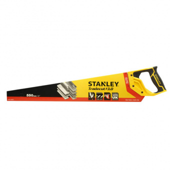 STANLEY Ножовка "Tradecut" универсальная с закаленными зубьями, L = 550мм, 11 tpi.