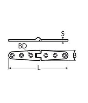 Петля нержавеющая 8236 160x27х4