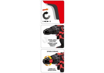 YATO Шуруповерт-дриль ударний акумулят. Li-Ion YATO: V18В, крутн.мом.- 40 Нм, 2 Агод, патрон Ø≤13 мм