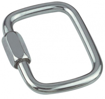 Карабин винтовой из нержавеющей стали (форма прямоугольная) /// 814654