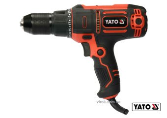 YATO Дриль-шуруповерт мережевий YATO: 300 Вт, 40 Нм, 1450 об/хв, патрон Ø≤13 мм, кабель- 4 м  | YT-8