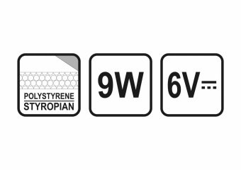 LUND Термоніж до пінопласту мережевий : P= 9 Вт, з 3 різальними насадками  | 78894