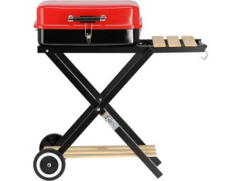Гриль вугільний з розкладним столом LUND, решітка- 45х 34 см, з 2 колесами; 74х 42х 79 см [1]
