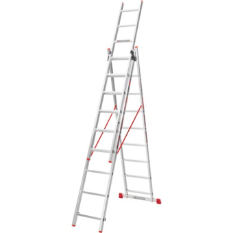 Драбина алюмінієва 3-х секційна Квітка PRO (3х9 сходинок) (110-9309)