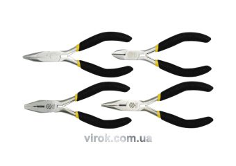 VOREL Плоскогубці, щипці, бокорізи міні , l= 125 мм, Набір 4 шт.  | 42308