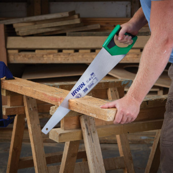 IRWIN Ножовка по дереву 550мм 7T/8P поперечный грубый рез, | 10505211