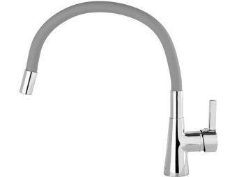 Змішувач води FALA "FLEXIBLE" для раковини з гнучкою сірою лійкою [10]