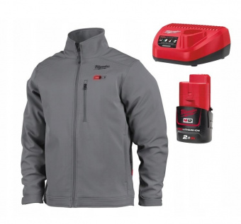 MILWAUKEE Куртка с подогревом размер "S" M12HJGREY5-201 +з/у +аккумулятор | 4932492954