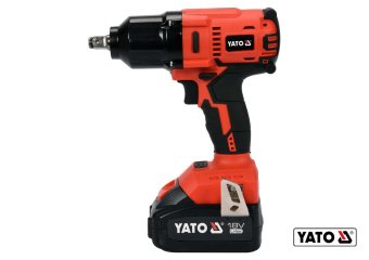 YATO Гайковерт ударний акумуляторний безщітковий YATO: квадрат-1/2", 700 Нм, Li-Ion 18В, 3 Агод +кей
