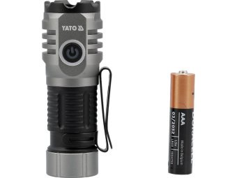 Ліхтар ручний діодний YATO від акумул. Li-PO 3,7 В 0.7 АГод, 10Вт, 7 реж- 1000/ 600/ 300/ 50 Lm [24]