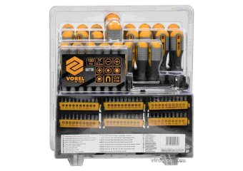 VOREL Набір викруток і викруткових насадок : Cr-V, 100 шт  | 60750