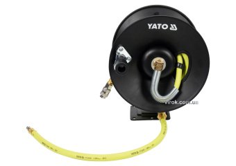 YATO Шланг пневматичний ПВХ на бобіні YATO з швидкоз'єдн. наконеч-ми; Ø=9,5мм макс.тиск 20 Bar, l=15