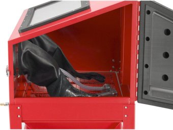 Піскоструйна камера електр 230 В YATO: 220 л, 0.27-0.82 МПа, спож.пов. 424-707 л/хв, 138х 94х 58 см