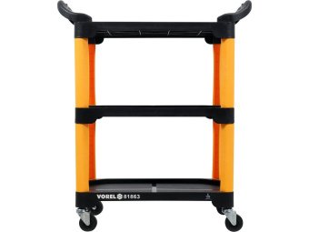 Візок для майстернь VOREL на 4-колесах для максим. навантаж 120кг, 965x810x435 мм, полка- 660х435мм