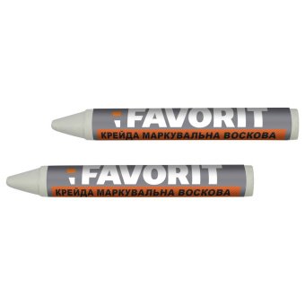 Крейда воскова маркувальна (біла), 2 шт Favorit | 04-340