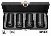 YATO Торцеві головки ударні для зриву гвинтів YATO: квадрат-1/2", L= 55 мм; М17, 18.5, 21.5, 26 мм, 