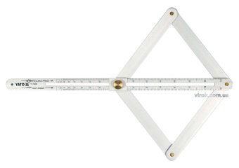 YATO Кутомір алюмінієвий на шарнірах YATO: зовн./внутр. діапазони 10-170°/5-85°, довжина шкали- 380м