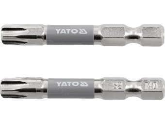 Насадка викруткова YATO TORX T40 х 50 мм. HEX 1/4", покрита нікелем, 2 шт.[10]