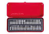 KING TONY Набор вставок (бит) 1/4", TORX, HEX, PZ, PH, SLOT, 42 предмета | 1042CQ
