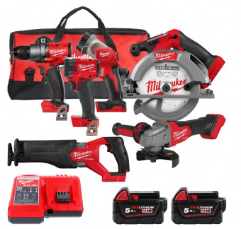 Набір інстр.акум., M18 FPP6G3-502B (FPD3,FIW2F12,FCS552,FSZ,FSAG125X,TLED,ЗП,2ак.Х5Аг,сумка)