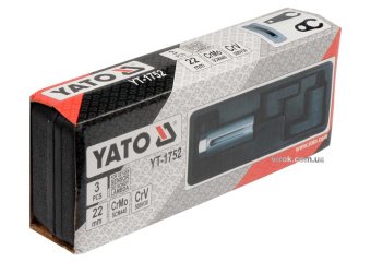 YATO Ключ торцевий з внутрішним багатогранником для лямбда-зонду YATO : l=22 мм, 3 шт  | YT-1752