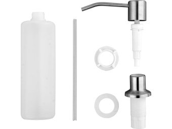 Дозатор плину для миття посуду FALA 330 мл, Ø= 55 мм, H= 275 мм, носик- 11 см, з полірованої сталі