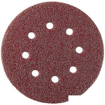 Шлифбумага самоклеющаяся 125 мм, зерно 80, 8 отв ., дерево. краска. лак. покрытия, 5 шт.