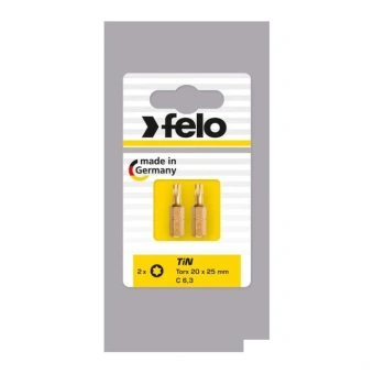 Бита FELO 5,5х1,0х25 мм TIN, 1/4, С 6,3, ВОХ (2 шт.) (02052067)