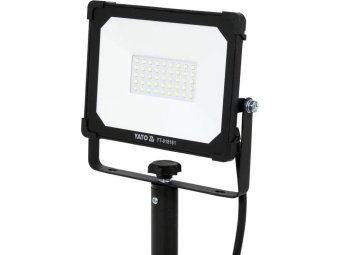 Прожектор з SMD-діодним випромін YATO: 30 Вт, 230 В,2850 Lm, на штативі h=0.6-1.22 м, кабель- 2м [6]