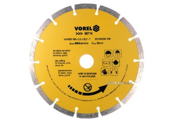 VOREL Диск відрізний алмазний сегментний : SEGMENT Ø= 180 мм  | 08714