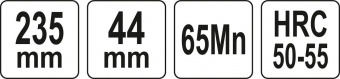 YATO Рубанок столярний YATO, l= 235 мм, лезо- 44 мм. з сталевим корпусом  | YT-62900
