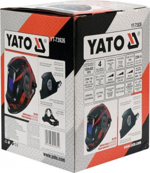 YATO Маска зварювальника YATO з автозатемнювальним світлофільтром, 100 х 60 мм  | YT-73926