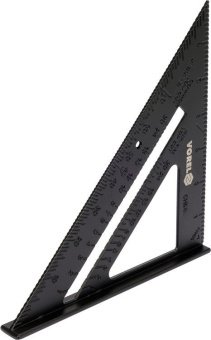 VOREL Кутник алюмінієвий зі стопкою, 180х 180х 250 мм і метричною шкалою  | 18377