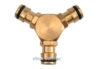 FLO Трійник - з'єднювач для шланга латунний 1/2" DW | 89112