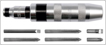 YATO Викрутка реверсивна ударна YATO : квадрат 1/2", 7 насадок. 5/16" СrV  | YT-2802