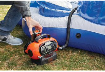 Компресор автомобільний акумуляторний BLACK + DECKER, Li-Ion, 18 В, вага 2 кг, без акумулятора