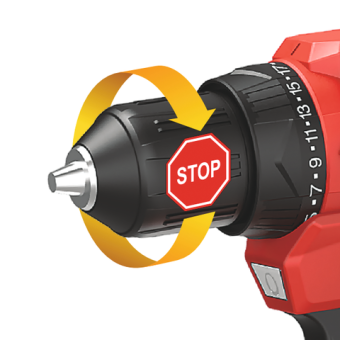 Шуруповерт-дриль акумуляторний Li-Ion YATO: V=18 В, крутн.мом.- 45 Нм, 2 Агод, патрон Ø≤ 13 мм [6]