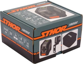 STHOR Нівелір лазерний з зеленими гориз./вертик. променями:, точність- ± 3 мм/ 10 м  | 18002