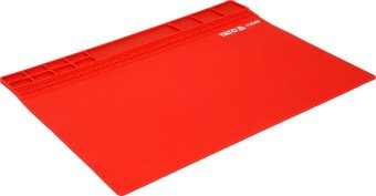 YATO Підстилка для паяння YATO з жаростійкого силікону до 500°С, 400х300х3 мм, магн стрічка 395х57мм