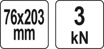 YATO Струбцина з гвинтовим затискачем YATO, тип "С" глибока, 76х 203 мм  | YT-64191