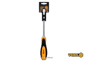 VOREL Викрутка плоска ударна з 6-гранним стержнем : SL8 х 150 мм, HRC 38-46, Cr-V  | 62166